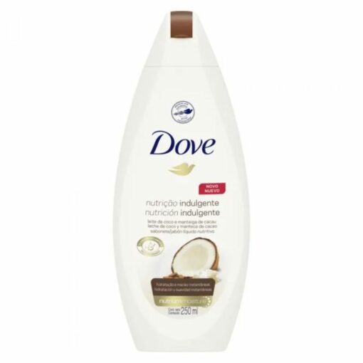 DOVE JAB LIQ NUTRI IND COCO/CACAO X250ML