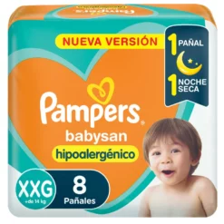 PAMPERS PAÑAL BABYSAN XXG X 8
