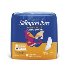 SIEMPRE LIBRE TOALLITAS ADAPT PLUS ULTRA SUAVE SIN ALAS X 8 U