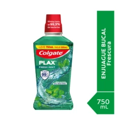 COLGATE ENJUAGUE BUCAL PLAX FRESH MINT SIN ALCOHOL X 750 ML