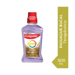 COLGATE ENJUAGUE BUCAL TOTAL 12 ANTISARRO SIN ALCOHOL X 500 ML