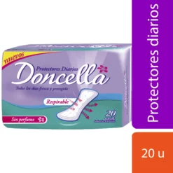 DONCELLA PROTECTORES DIARIOS RESPIRABLE SIN PERFUME X 20