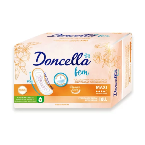 DONCELLA TOALLITA FEM INCONTINENCIA ANTIBACTERIAL X 10