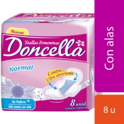 DONCELLA TOALLITA NORMAL SUAVE CON ALAS X 8