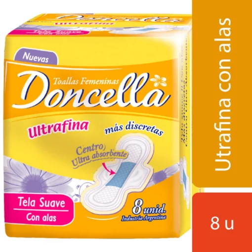DONCELLA TOALLITTA ULTRAFINA TELA SUAVE CON ALAS X 8