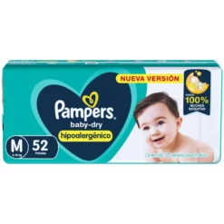 PAMPERS PAÑAL BABY-DRY HIPOALERGENICO M X52