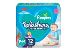 PAMPERS BABY SHARK SPLASHERS TRAJES BAÑO P-M X12