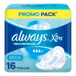 ALWAYS TOALLITAS XTRA TRIPLE PROTECCION SECA X 16 U
