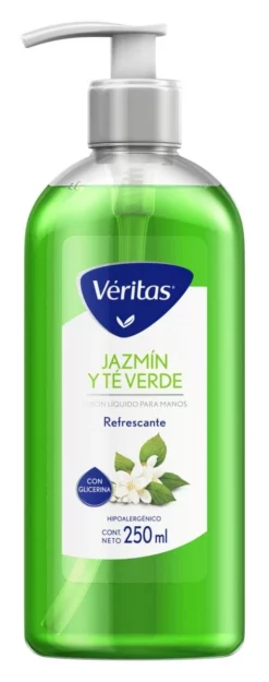 VERITAS JABON LIQUIDO JAZMIN Y TE-VERDE X250ML